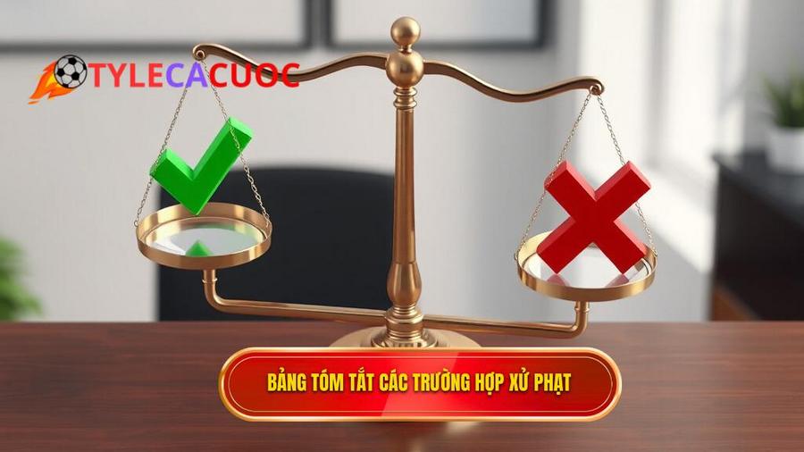 3. Bảng tóm tắt các trường hợp bị phạt và không bị phạt