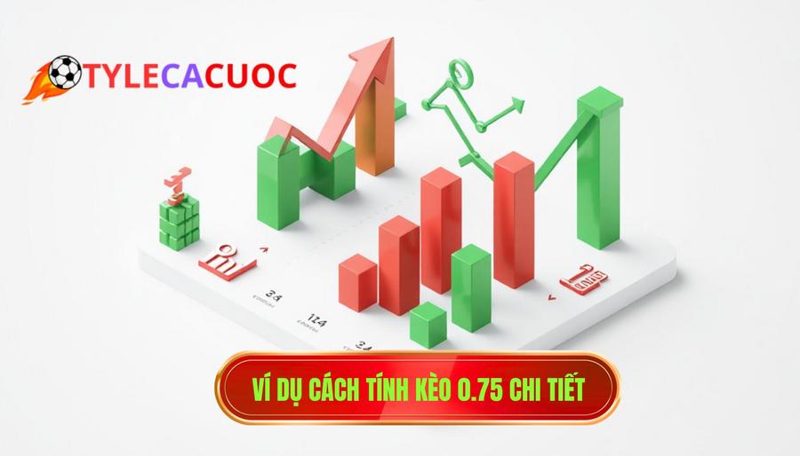 2. Ví dụ cách tính kèo 0.75 chi tiết