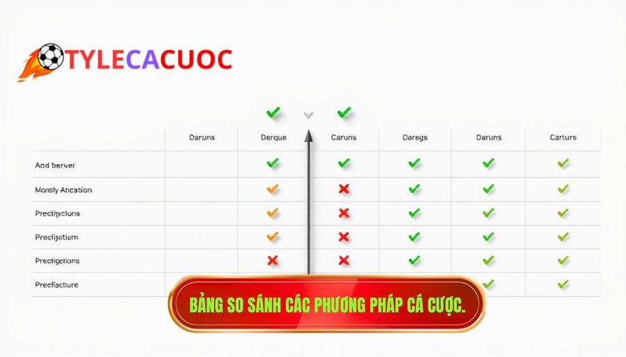 3. Bảng so sánh các phương pháp cá cược.